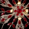 5.5"H Sullivans Glitter LED Red Gem Snowflake Christmas Ornament Indoor Christmas Decor - 2 of 4