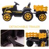 Garvee 12V Kids Ride On Tractor Toys with Trailer,Electric Vehicles Toy Tractor with Remote Control - 4 of 4