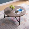 NicBex Modern 36.5" Round Coffee Table with Metal Cross Legs for Living Room and Bedroom - 3 of 4