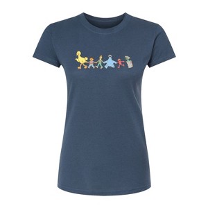 Women's - Sesame Street - SS Group Muted Fitted Graphic T-Shirt - 1 of 2