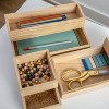 Martha Stewart 6pc Wooden Desk Drawer Organizer Set In Natural Wood: Desk Organization, Drawer Organization, Brown Wood - 3 of 4