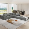Oversized 132" Chenille Modular L-Shaped Sectional Sofa with 6 Pillows, 6-Piece Free combination, No Assembly Required - 3 of 4