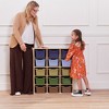 ECR4Kids Streamline 15 Cubby Tray Cabinet with 15 Scoop Front Storage Bins, 5x3, Natural - 4 of 4