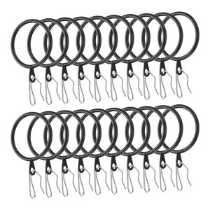 Unique Bargains Metal Drapery Eyelet Sliding Shower Curtain Hook Rings 40 Pcs - 1 of 4