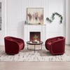 Kumasinova Modern 360° Swivel Chair, Comfy Pumpkin-Shaped Barrel Chair, Fabric Accent Chair, Solid Wood Base Sofa Chair, Armchair for Living Room - 2 of 4