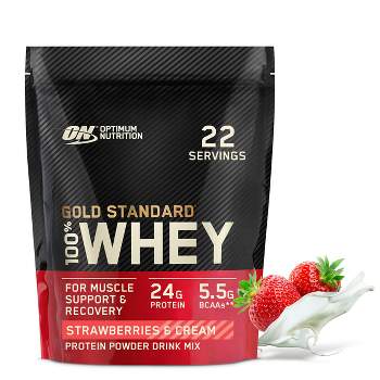 Optimum Nutrition Gold Standard 100% Whey Protein Powder - Strawberries & Cream - 24oz