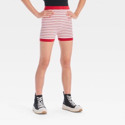 Girls' Ribbed Sweater-Knit Shorts - art class™