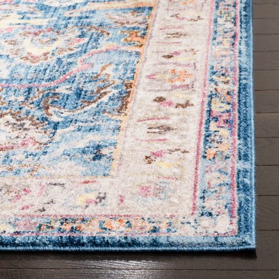 Safavieh 4' x 6' Blue and Light Grey Synthetic Area Rug