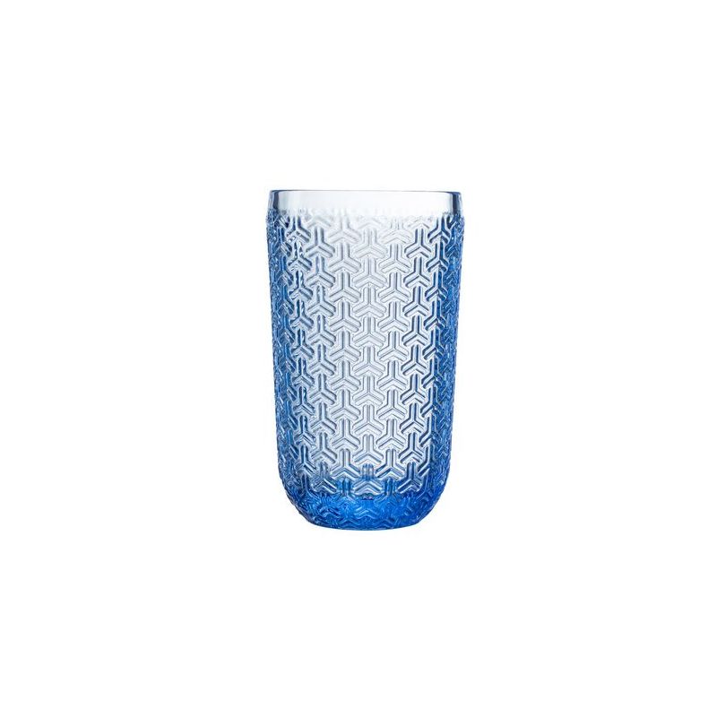 Elle Decor Bistro Key 14 oz. Highball Glass Drinkware, Set of 4, 2 of 6