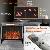 Kumasinova 24 Inch Electric Fireplace with Remote Control & Feet,Freestanding Fireplace Heater with 3 Color Flames,1500W Heat/5000 BTU Per Hour,Black - 3 of 4