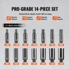 VEVOR 1/4" Drive Impact Socket Set,14 Piece Deep Socket Set Metric 4-15mm, 6 Point Cr-Mo Alloy Steel for Auto Repair, Easy-to-Read Size Markings,BLACK - 4 of 4