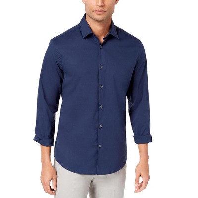 Alfani Mens Stretch Modern Button Up Shirt