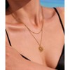 Vintage Circle Coin Necklace for Women - HTUTWOO™ 18k Gold Plated Retro Textured Medallion, for Everyday Wear&occasions - 4 of 4