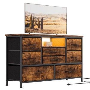 8 Drawers Dresser for Bedroom, Chest of Drawers with Fabric Bins, TV Stand Entertainment Center for Up to 55'', Fabric Closet Dresser for Hallway - 1 of 4