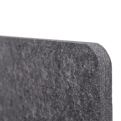 Anthracite Gray 24" x 16" Clamp-On Acoustic Desk Divider