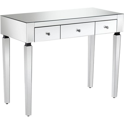 Studio 55D Thea 39 1/2" Wide 3-Drawer Mirrored Small Desk