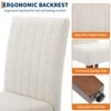 Coucheta 4/6-Piece Linen Dining Chair Set, Tufted High Back Kitchen Chairs with Adjustable Foot Caps - 4 of 4