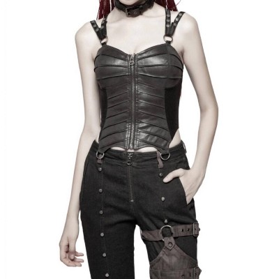Women's Punk Zip Front Corset - Punk Rave
