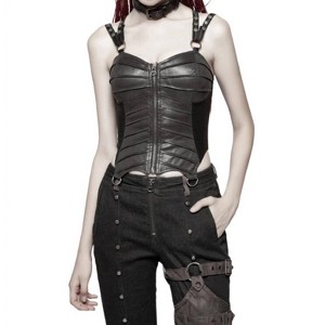 Women's Punk Zip Front Corset - Punk Rave - 1 of 3