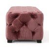 GDFStudio Raphael Modern Glam Velvet Button Tufted Upholstered Ottoman - 4 of 4