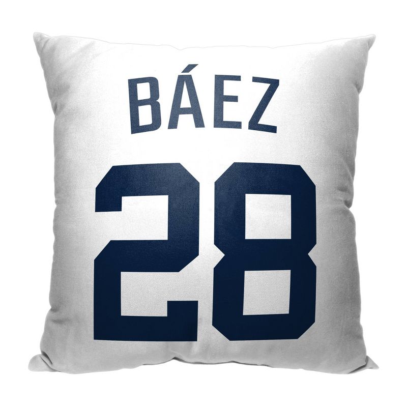 18&#34;x18&#34; MLB Detroit Tigers 23 Javier Baez Player Printed Throw Decorative Pillow, 2 of 6
