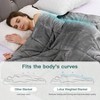 20 Lbs Weighted Blanket, 60x 80, Queen Size, Machine Washable, Grey for Stress Relief and Sleep - 3 of 4