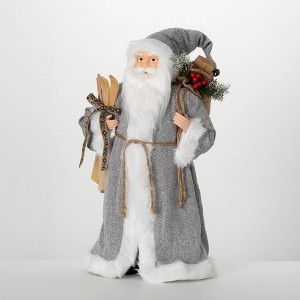 24"H Sullivans Christmas Rustic Santa With Rope Belt Multicolor Indoor Christmas Decor - 1 of 3