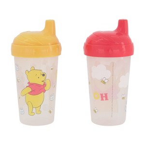 Winnie The Pooh Toddler Sippy 10 Ounce Cups Two Pack  with Straw and Lid - 1 of 4