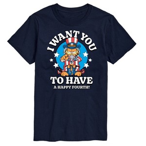 Men's - Garfield - Want You To Have A Happy Fourth Short Sleeve Graphic T-Shirt - 1 of 4