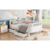 ORRD White Twin Platform Bed with Storage Drawers for Kids, Low Profile Wood Bed Frame with Safety Rails | Patented Design - 4 of 4