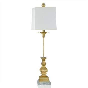 Silanti Flower Inspired Base Table Lamp Rubbed Gold Finish - StyleCraft