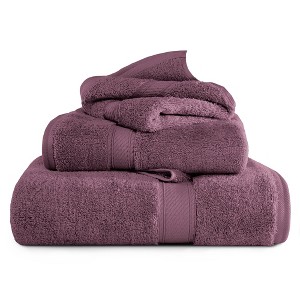 Egyptian Cotton Ultra Plush Quick Dry Towel and Washcloth Set by Blue Nile Mills - 1 of 4