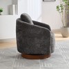 30.3"W Modern Swivel Chenille Upholstered Accent Barrel Chair, 360 Degrees Armchair for Nursery, 4Q- ModernLuxe - image 4 of 4