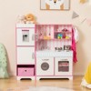 Infans Kids Kitchen Playset Wooden Toy with Adjustable LED Lights & Washing Machine - 3 of 4
