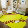 LOVEVOOK Soft Rugs for Bedroom, Softball Rug for Boys, Bedside Area Carpet, Circle Carpets for Living Room, Nursery, Dorms Machine Washable - 4 of 4