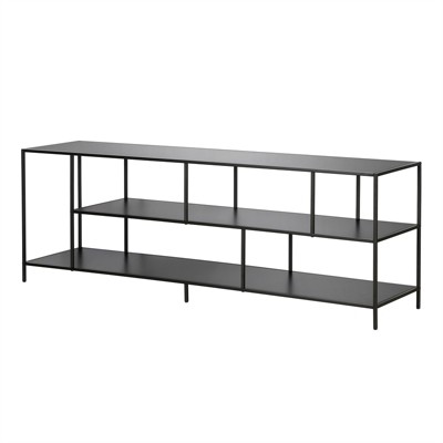 Winthrop 70" Blackened Bronze TV Stand with Metal Shelves