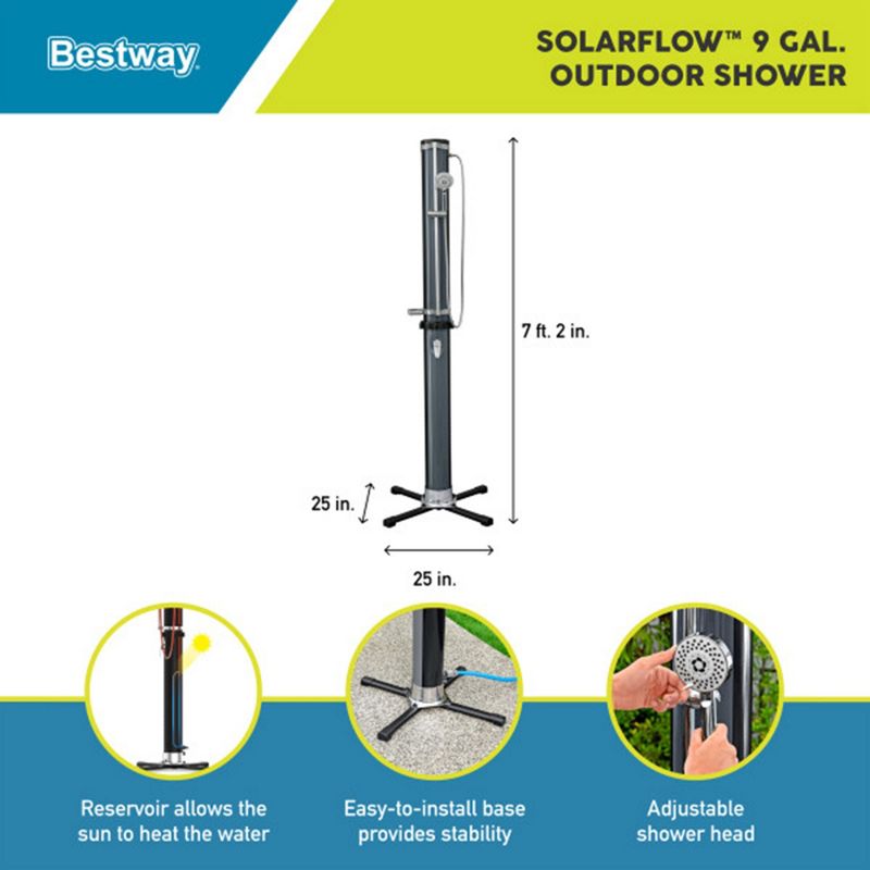 Bestway SolarFlow Outdoor Solar Heat Shower, 3 of 8