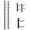 vidaXL Wall Mounted Wine Rack for 12 Bottles Black Iron - 3 of 4