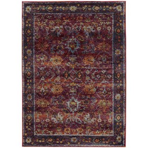 Oriental Weavers Andorra 7153A Red/ Purple Indoor Area Rug - 1'10" x 3'2" - 1 of 4