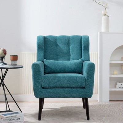 NicBex Accent Chairwith Pillow and Wood Legs,Modern Arm Chair,Padded Lounge Chair for Living Room