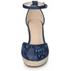 Allegra K Women's Closed Toe Lace Wedge Heels Wedge Sandals - 2 of 4