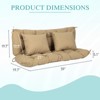 Aoodor 59" Tufted Porch Swing Cushions, Outdoor Swing Replacement Cushion 2-3 Seater with Backrest and 2 Pillows, Water and Fade Resistant - 4 of 4