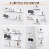 Attop Floating Shelves for Wall, Wall Shelves for Decor Storage Set of 6, Wall Mounted Wood Shelf for Bedroom, Living Room, Bathroom, Kitchen - 2 of 4