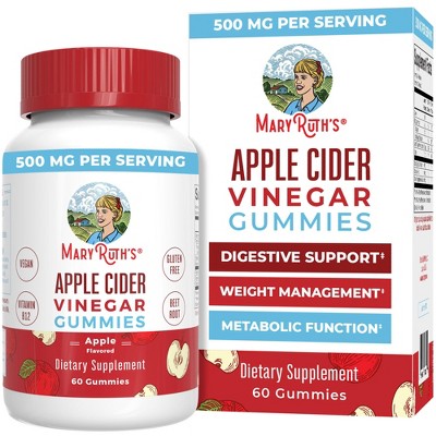 MaryRuth's Apple Cider Vinegar Gummies, Apple, 60 ct