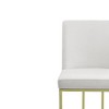 19" Zazie Dining Chair Beige Velvet and Gold Finish - Acme Furniture: Upholstered, Armless, Wood Composite Frame - 2 of 4