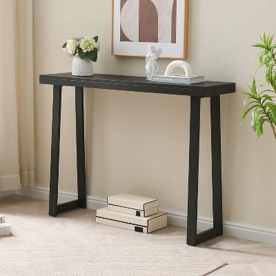Kings Brand Claude Narrow Console Table with Shelf – Ideal for Entryway, Sofa, Hallway, Living Room, Office, Foyer, 36 Inch