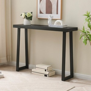 Kings Brand Claude Narrow Console Table with Shelf – Ideal for Entryway, Sofa, Hallway, Living Room, Office, Foyer, 36 Inch - 1 of 4