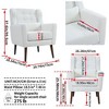 CAVINAS Modern Accent Chair, Fabric Upholstered Armchair for Living Room, Comfy Soft Padded Lounge Chair with Pillow - 4 of 4