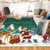 Area Rugs Merry Christmas Soft Washable Santa Claus Deer Christmas Tree Snowman Non Slip Foldable Holiday Decor Carpet - 2 of 4