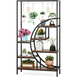 Tribesigns 7-tier Plant Stand, 70.9" Half Moon Shaped Plant Shelf, Industrial Large Flower Pots Display Rack for Home Garden, Balcony, Patio - 1 of 4